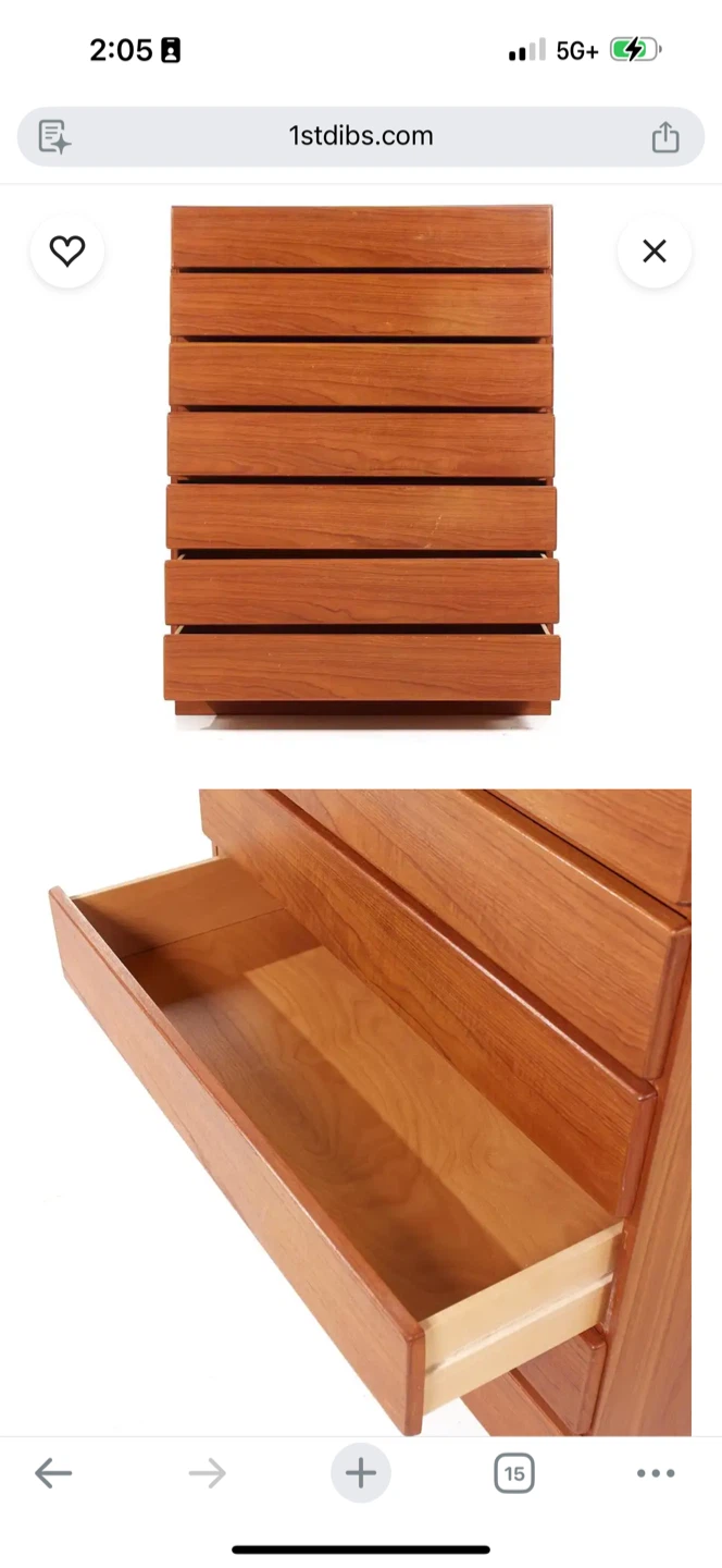 MCM Vintage Designer Teak Highboy Dresser🍁 - photo 3