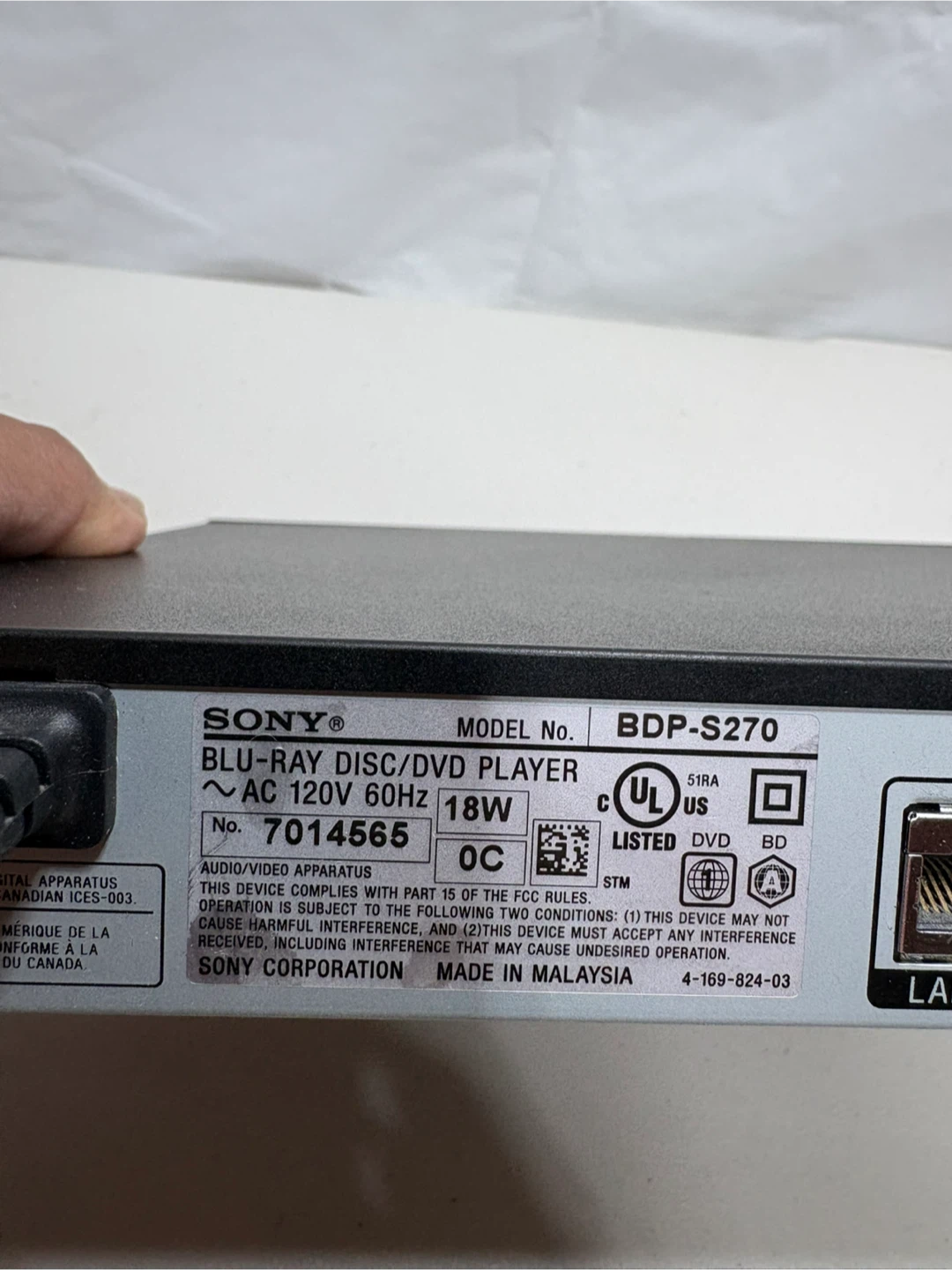 Sony Blu-Ray Disc/DVD Player BDP-S270 - photo 4