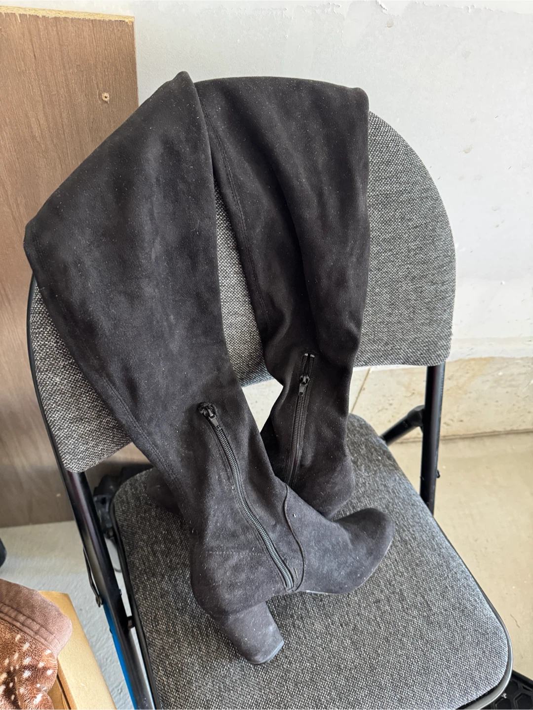 Call It Spring Black Suede Over-the-Knee Boots Size 5.5 - photo 3