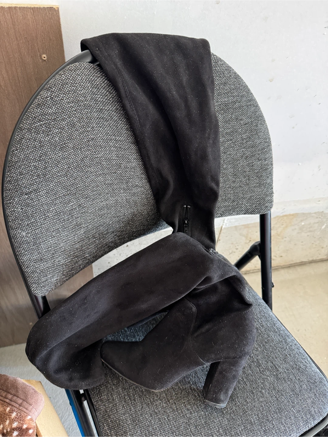 Call It Spring Black Suede Over-the-Knee Boots Size 5.5 - photo 4