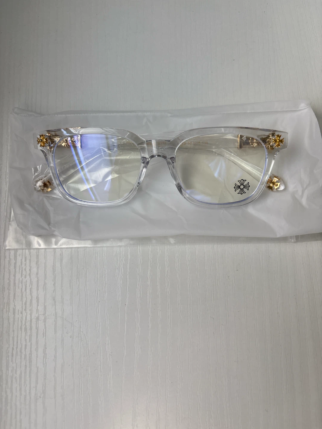 Chrome Hearts Glasses ( Clear gold)
