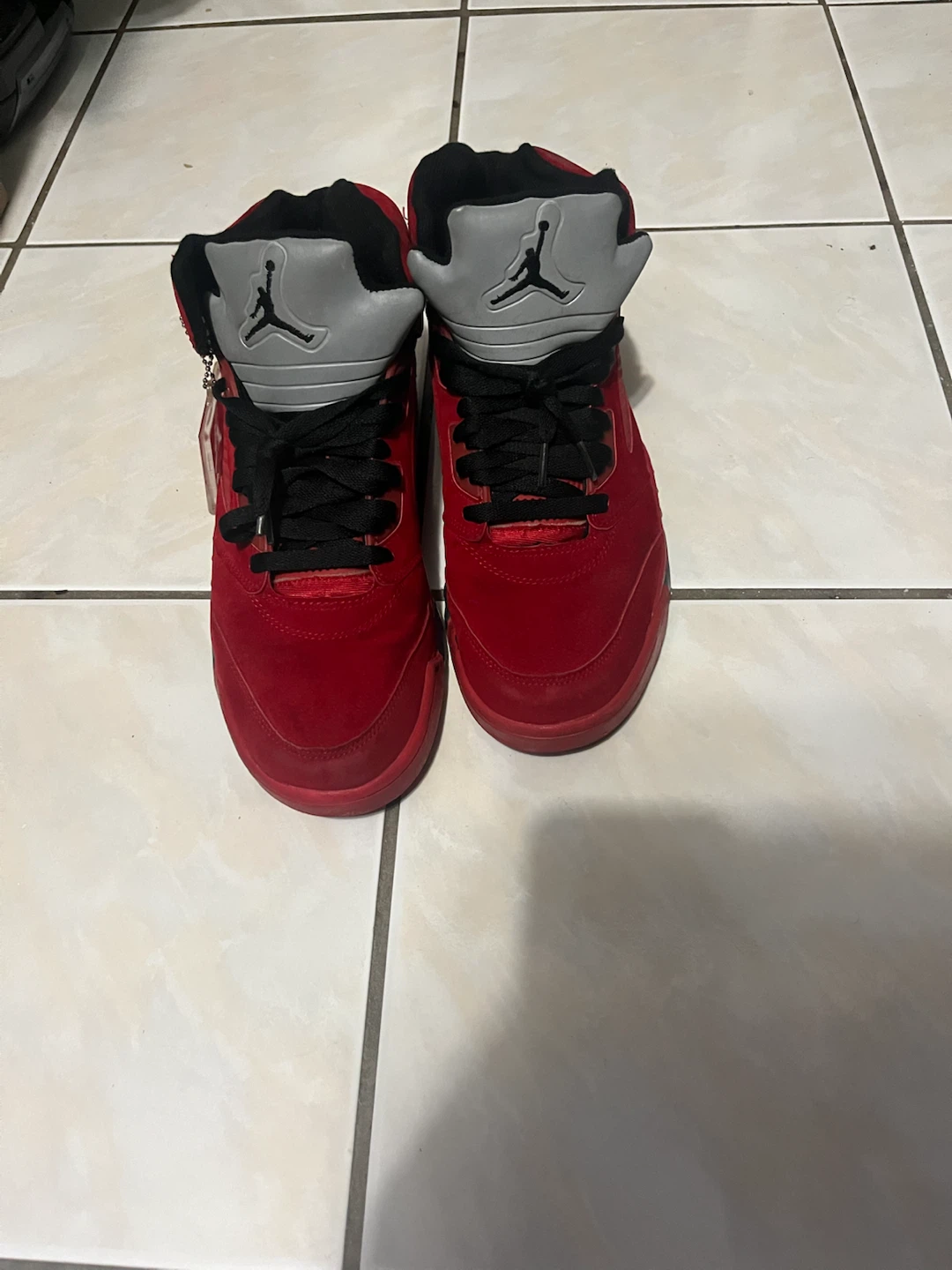 Air Jordan 5 raging bull Red Suede