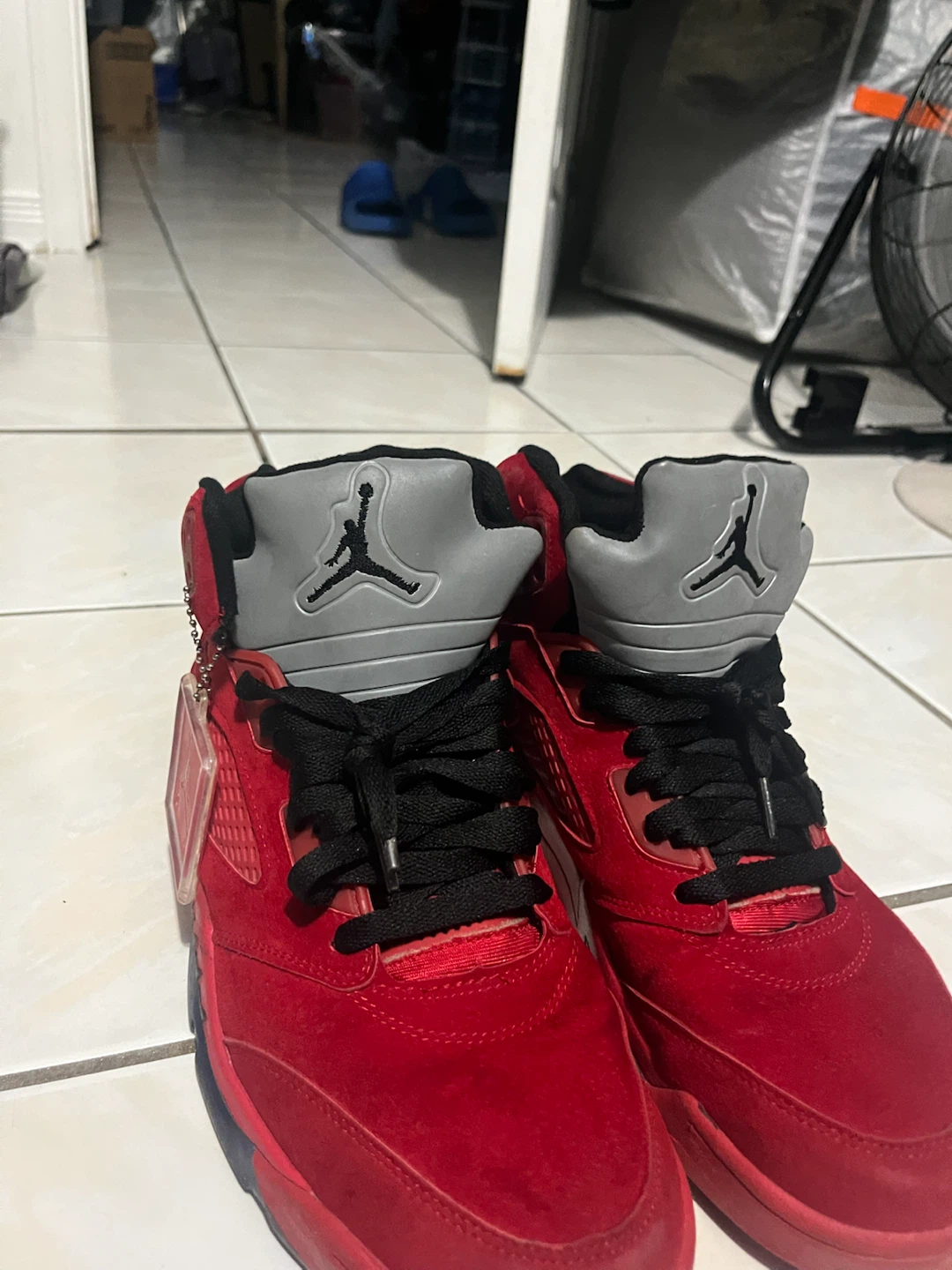 Air Jordan 5 raging bull Red Suede - photo 2