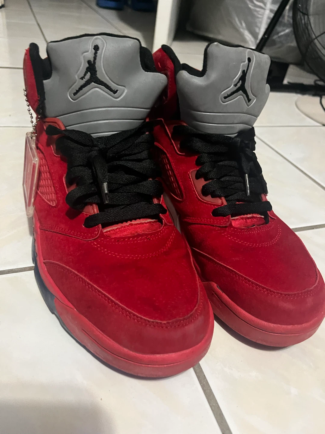 Air Jordan 5 raging bull Red Suede - photo 3