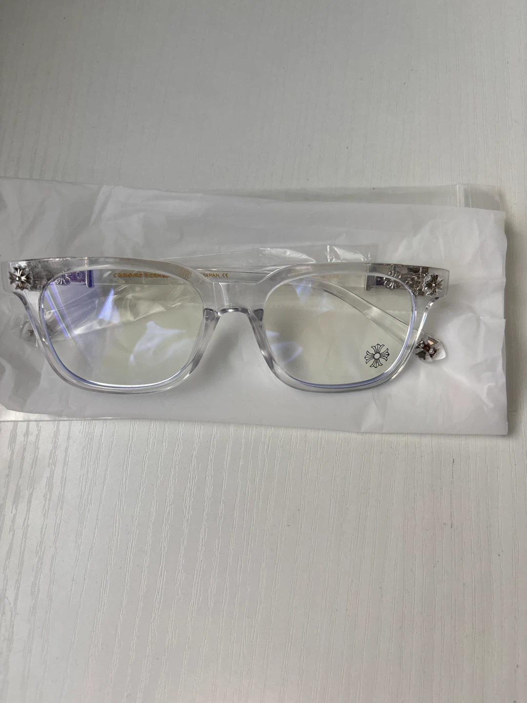 Chrome Hearts Glasses (Clear Silver