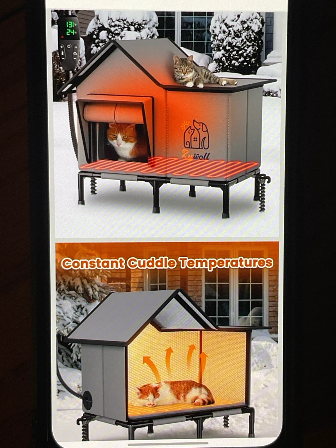 Eywioll Outdoor Heated Cat House - photo 3