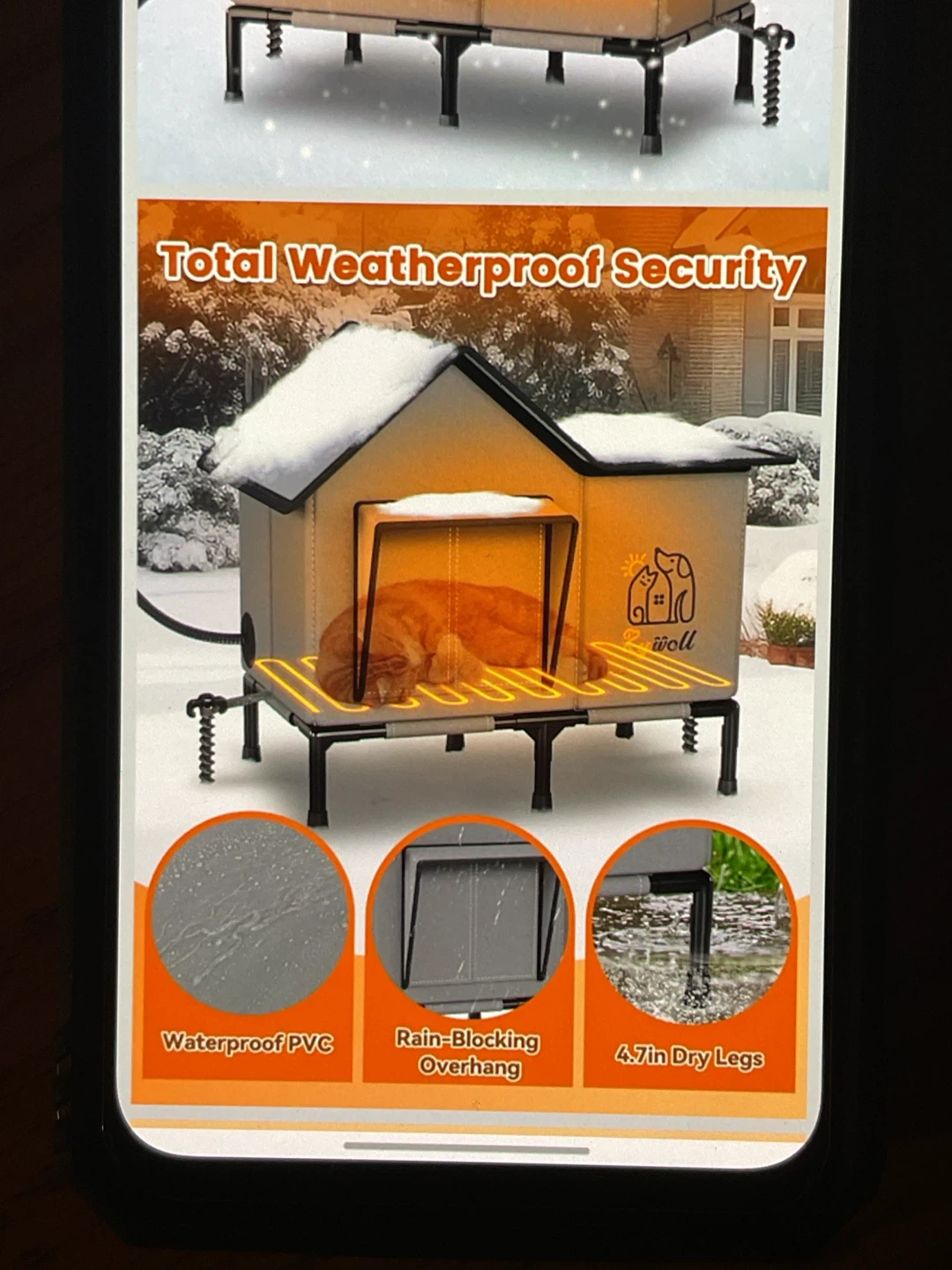 Eywioll Outdoor Heated Cat House - photo 4