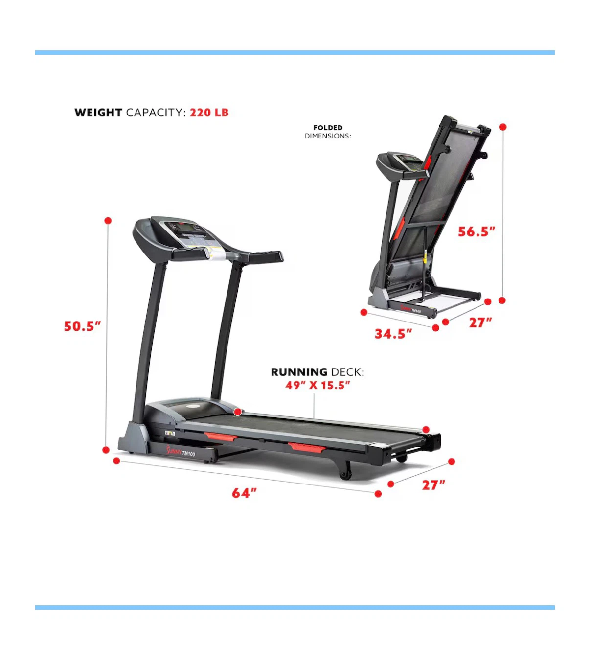 Sunny Health & Fitness SF-T7805 Treadmill - photo 4