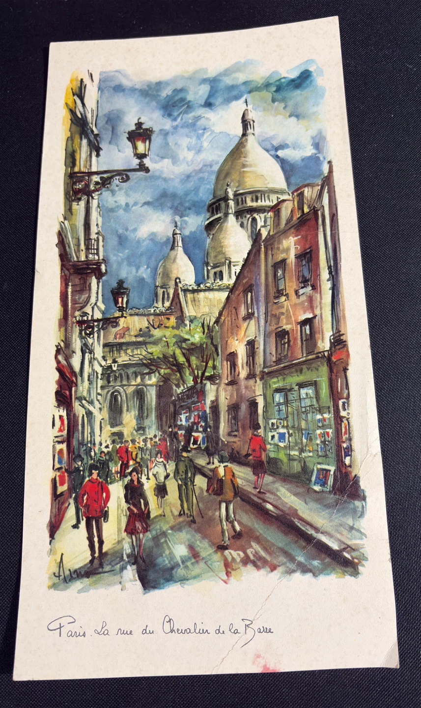 Lot of 3 Vintage 1960s Arno Paris Watercolor Lithograph Prints - photo 4