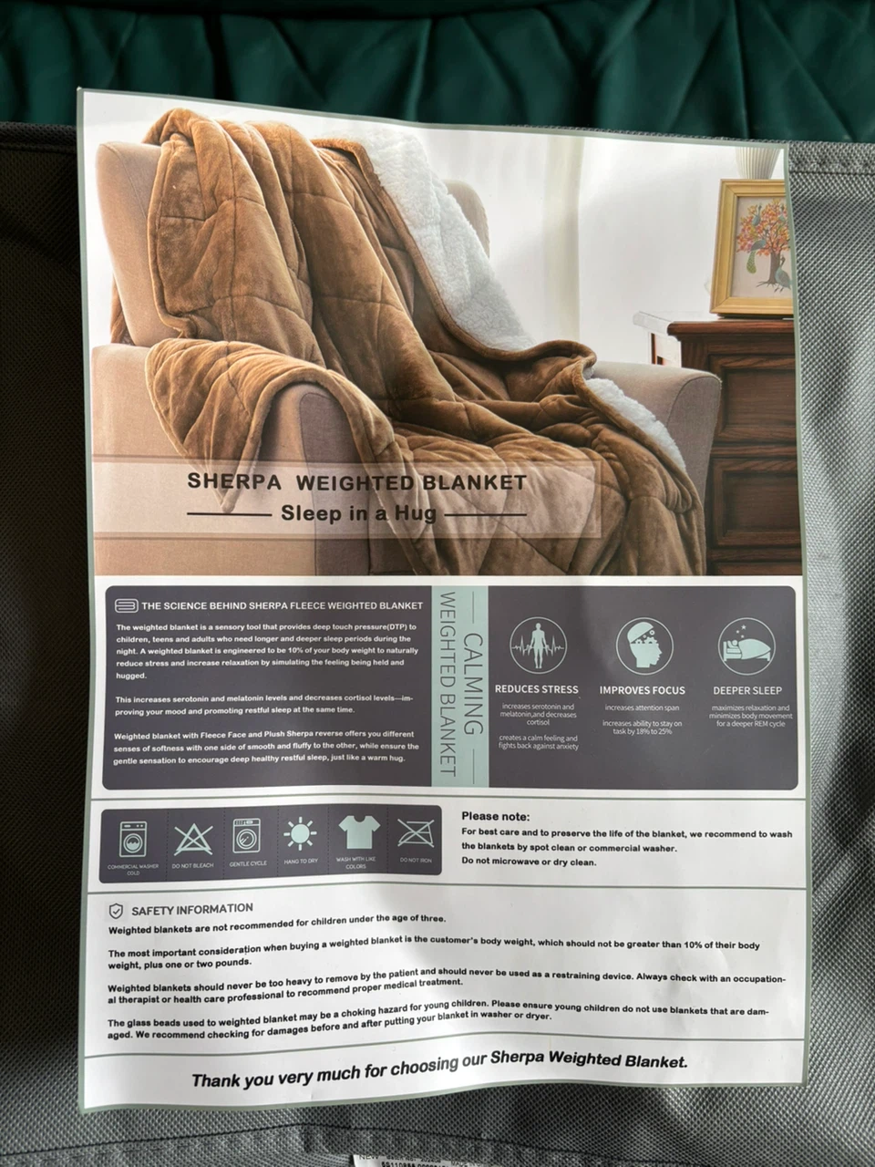 Sherpa Weighted Blanket - Sleep in a Hug