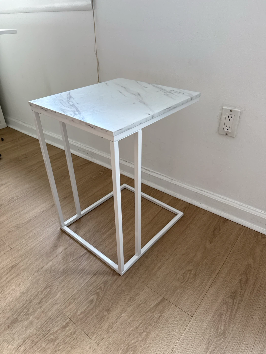 White Marble Top C-Table