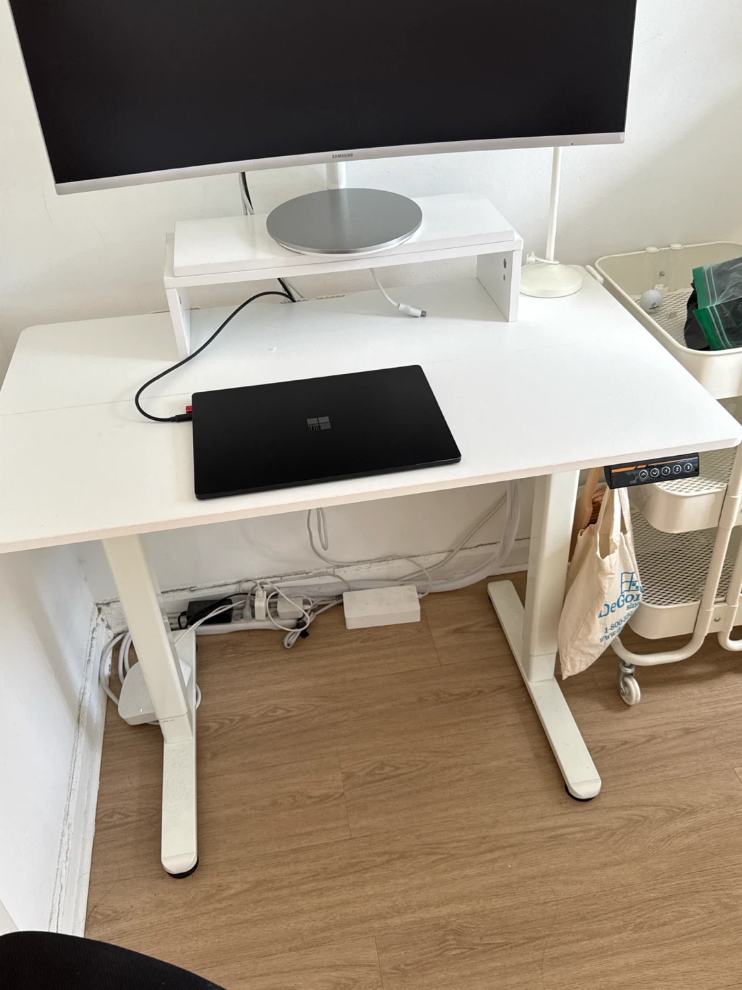 White Standing Desk