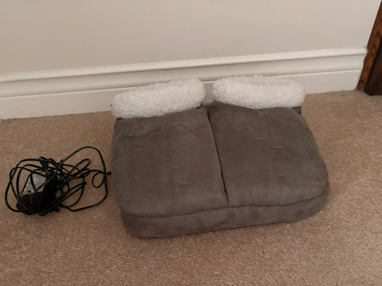 Heated Foot Warmer Slippers with Power Adapter