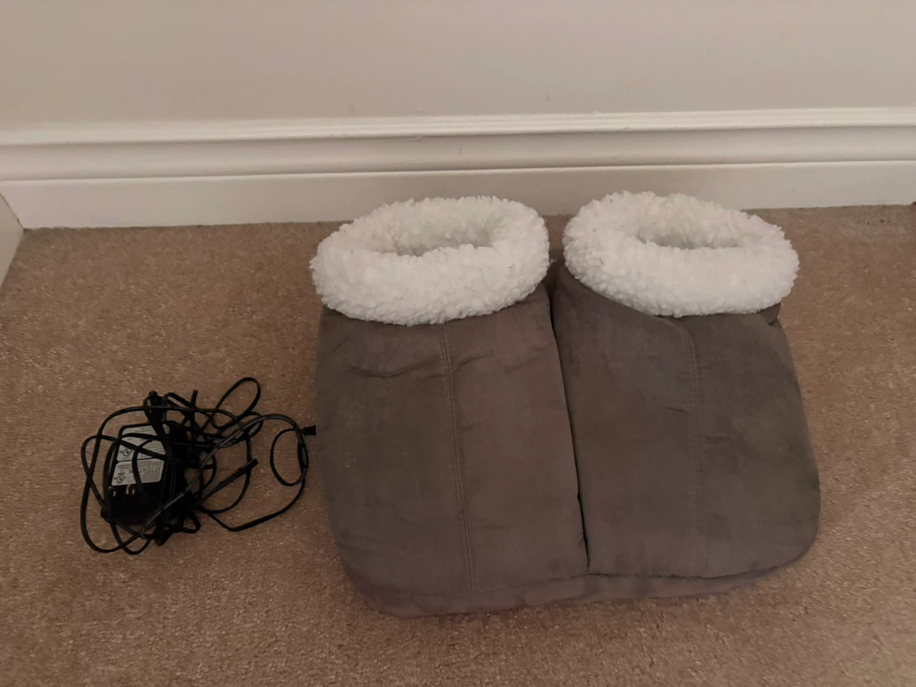 Heated Foot Warmer Slippers with Power Adapter - photo 2