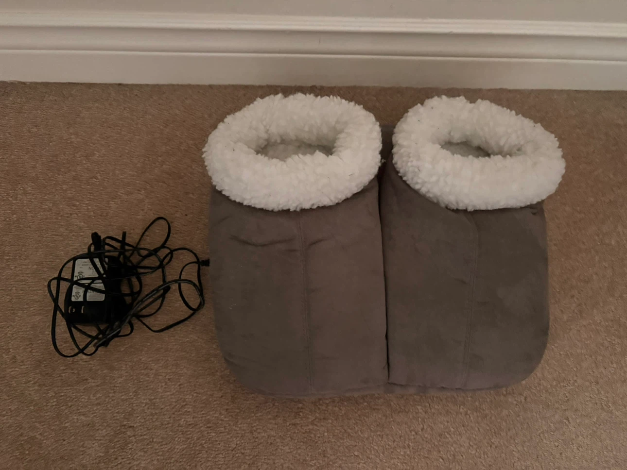 Heated Foot Warmer Slippers with Power Adapter - photo 3