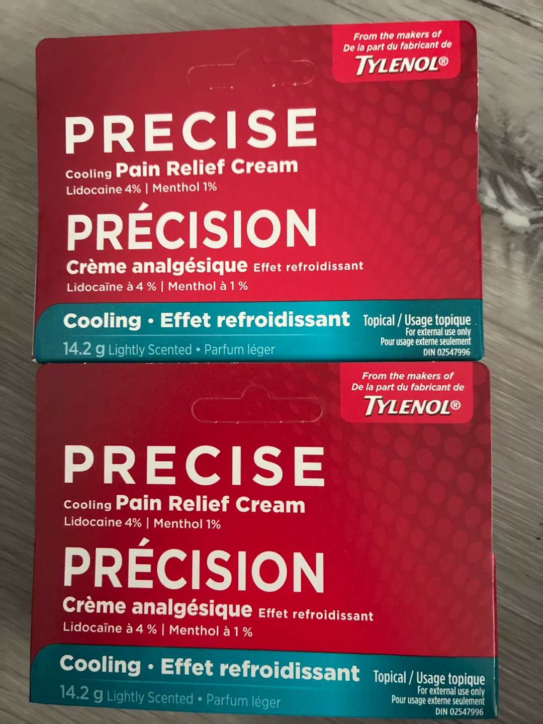 PRECISE Cooling Pain Relief Cream - Lidocaine 4% Menthol 1%