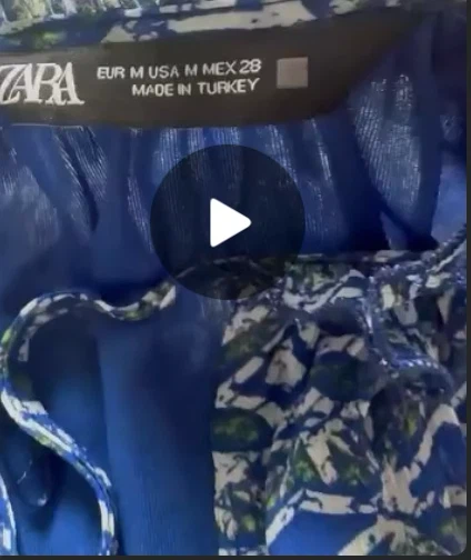 ZARA Blue Floral Print Mini Dress( M ) - photo 4
