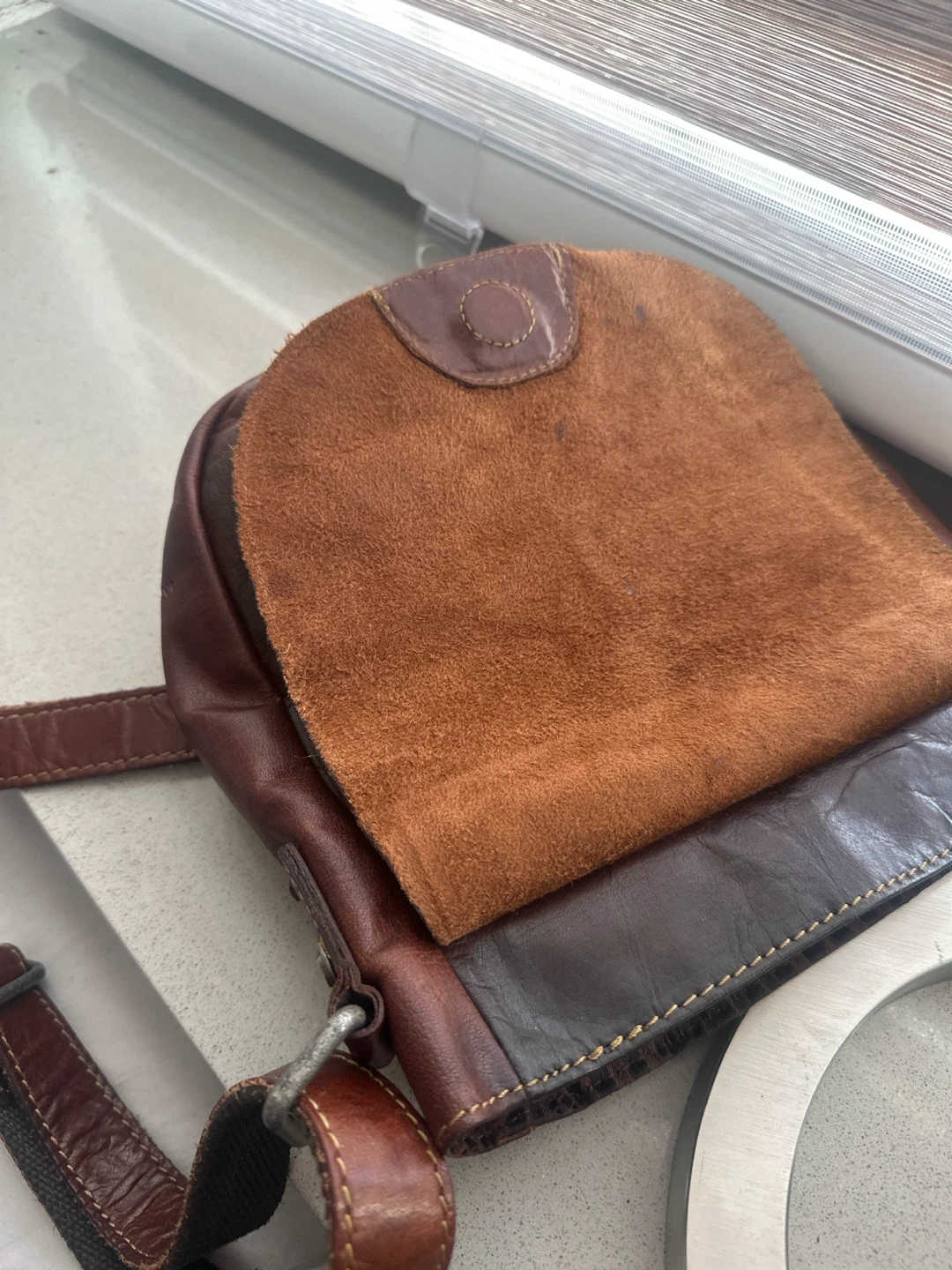 Jack Georges Genuine Leather Crossbody Bag - Brown - photo 2