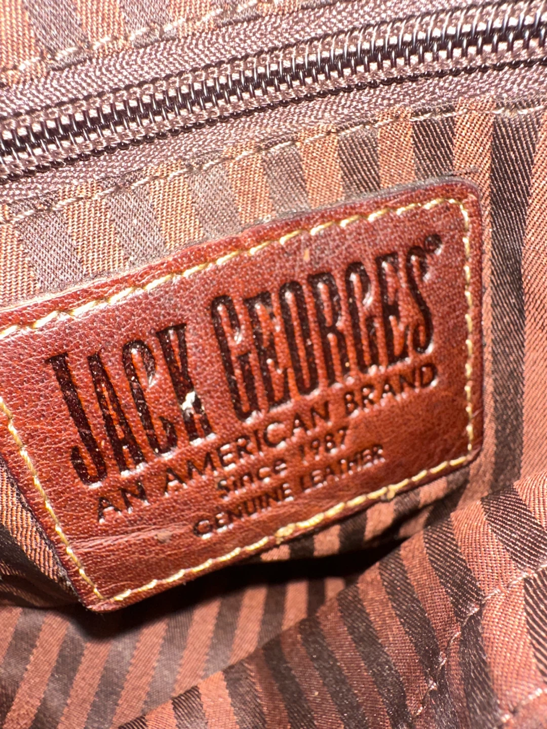 Jack Georges Genuine Leather Crossbody Bag - Brown - photo 3