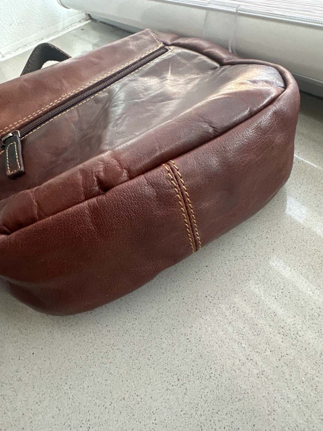 Jack Georges Genuine Leather Crossbody Bag - Brown - photo 4