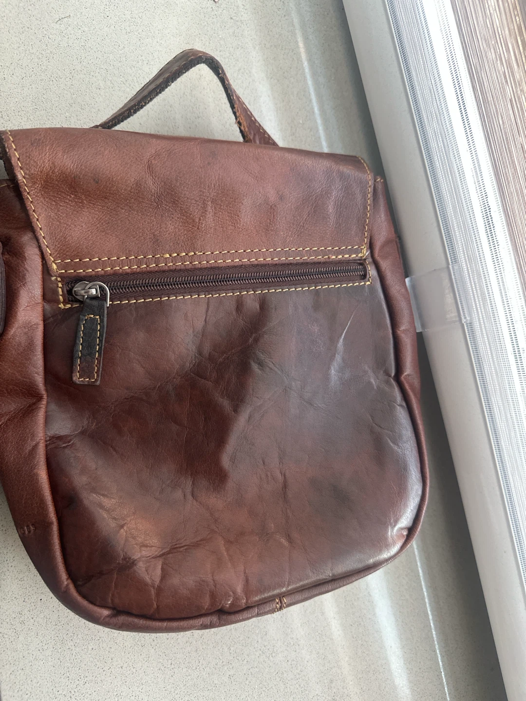 Jack Georges Genuine Leather Crossbody Bag - Brown - photo 5
