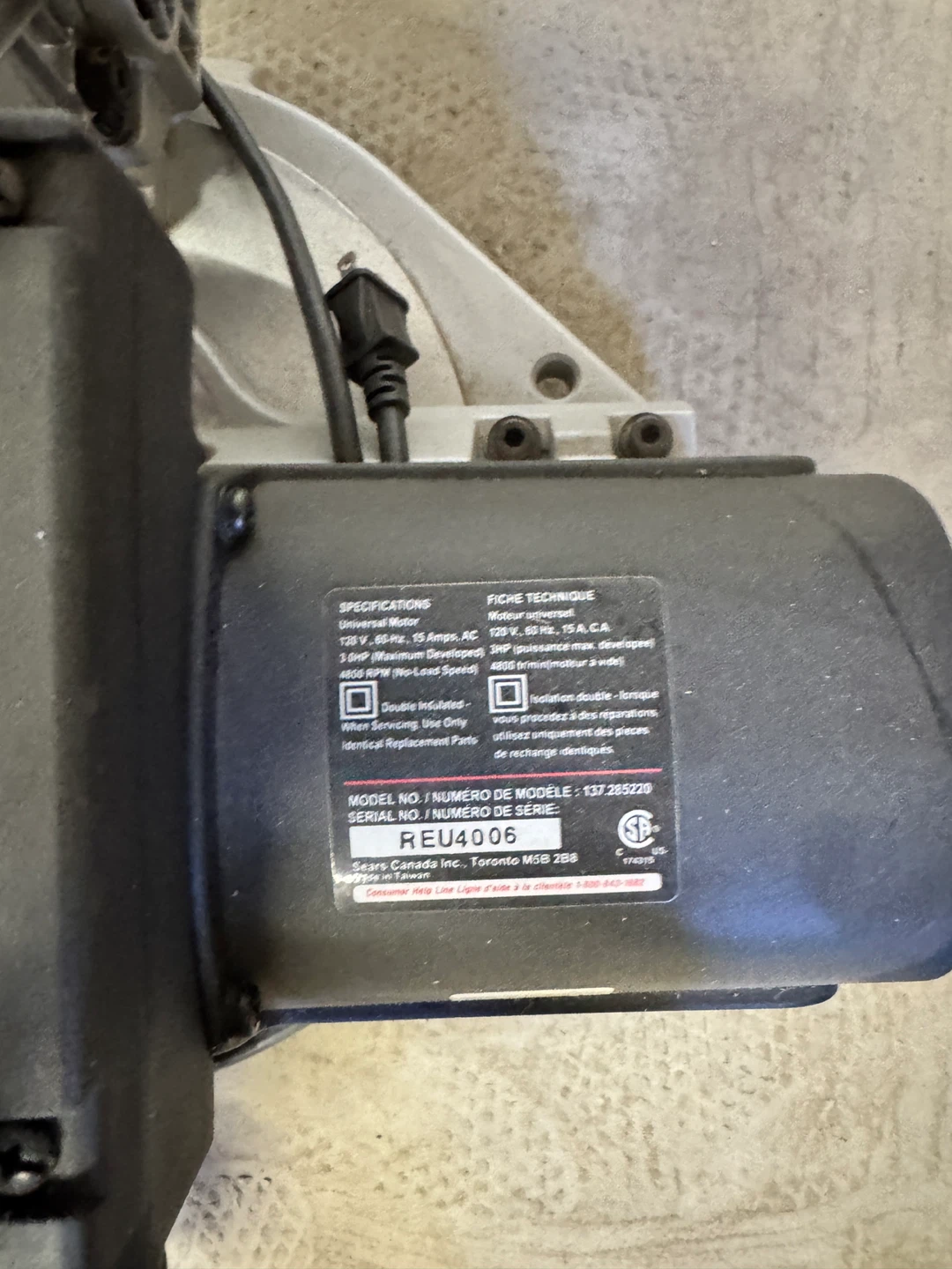 Craftsman Compound Miter Saw REU4006 with Dust Bag - photo 2