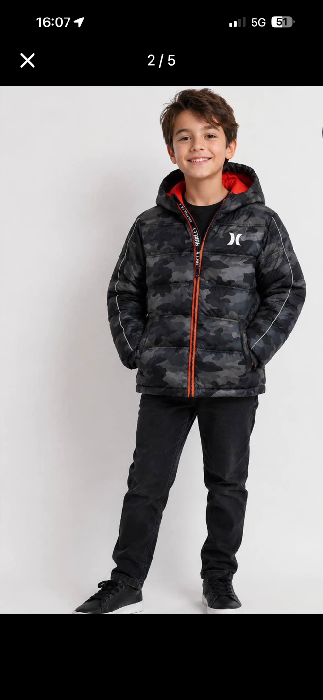 Hurley Camo Puffer Jacket
