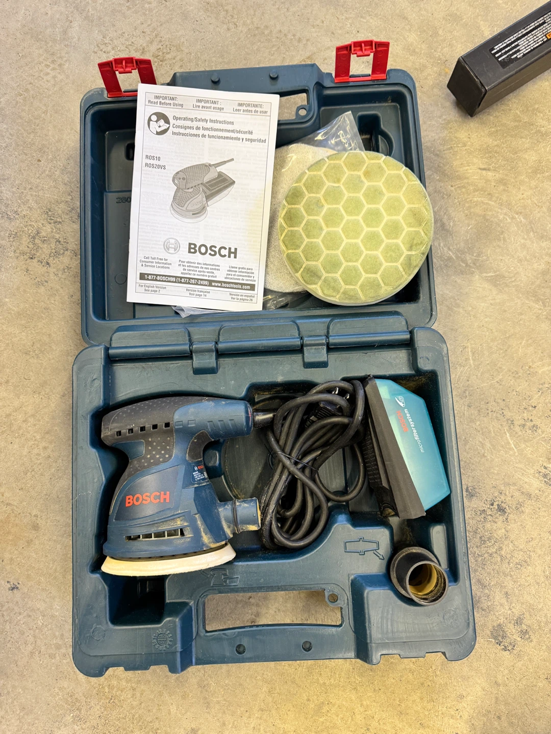 Bosch ROS10 ROS20VS Random Orbit Sander Kit
