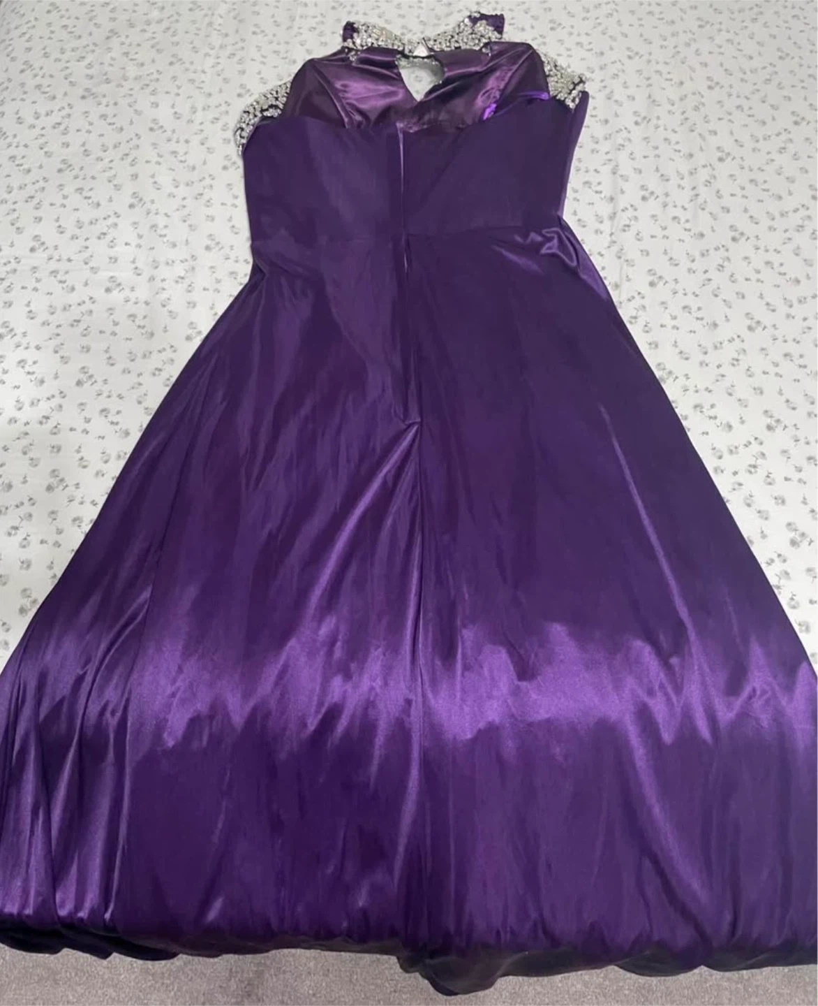 Purple sequined prom dress - photo 4