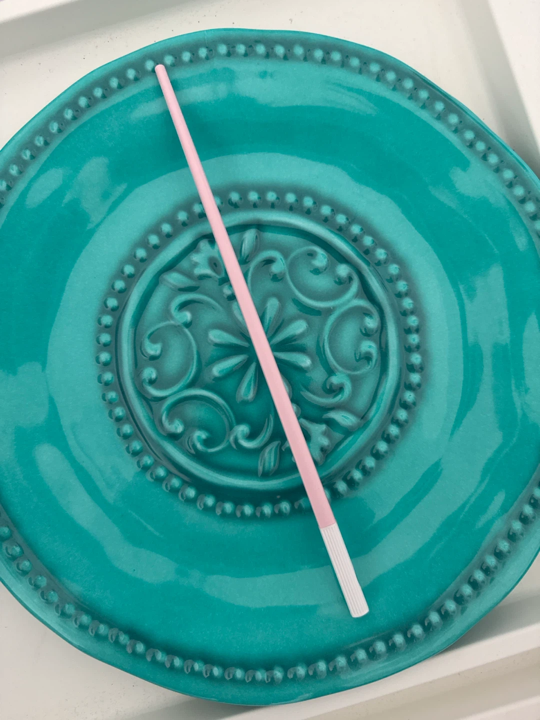Set of 2 Teal Decorative Plates - photo 3