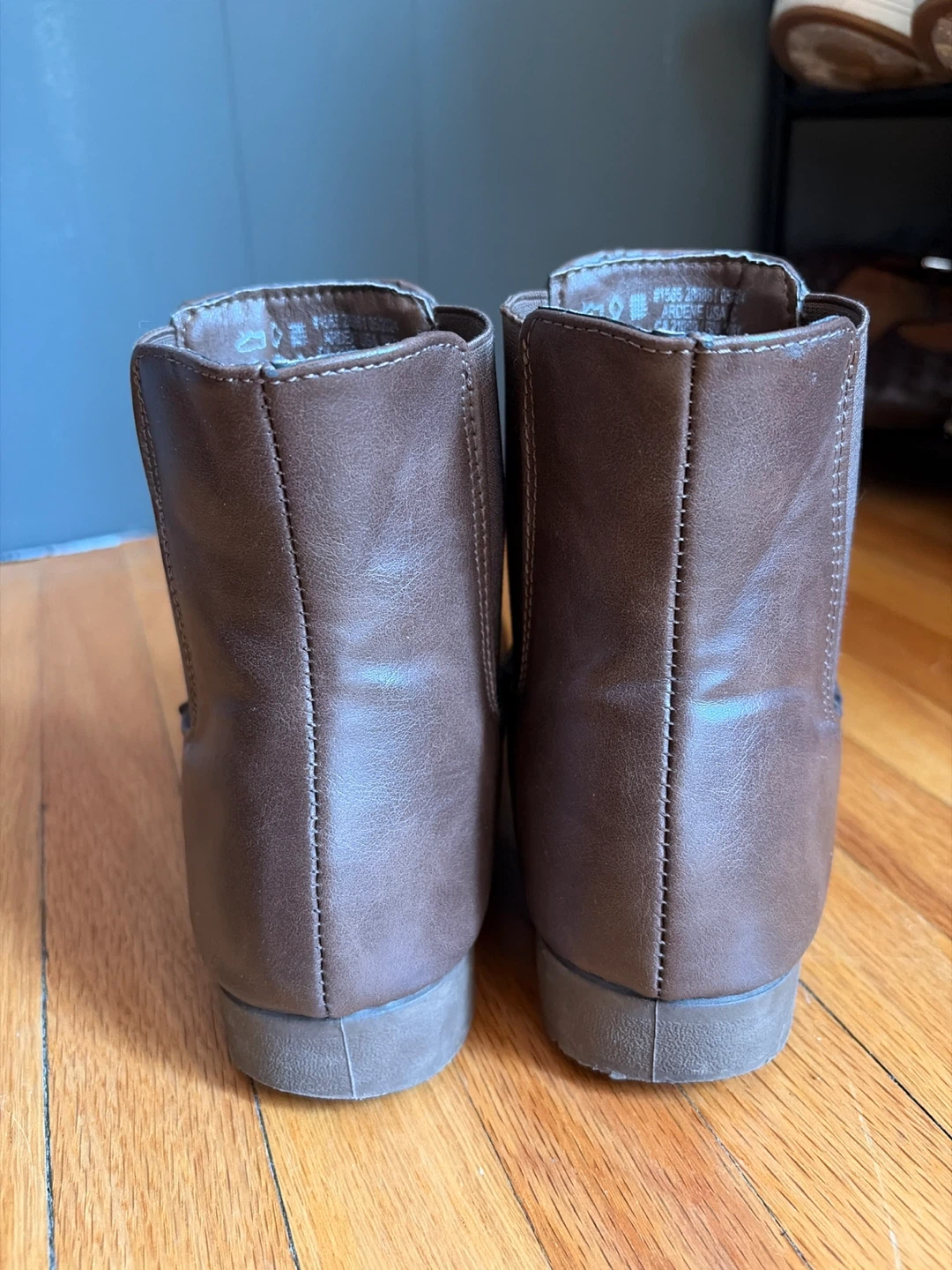 Ardene Brown Faux Leather Ankle Boots - Size 8 - photo 3