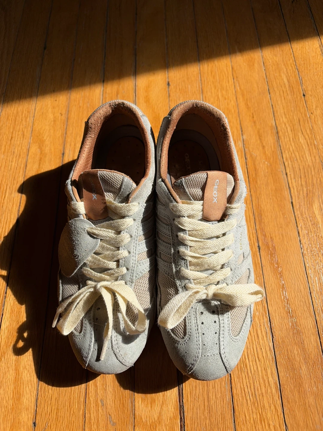 Geox Grey Suede Snake Original Sneakers