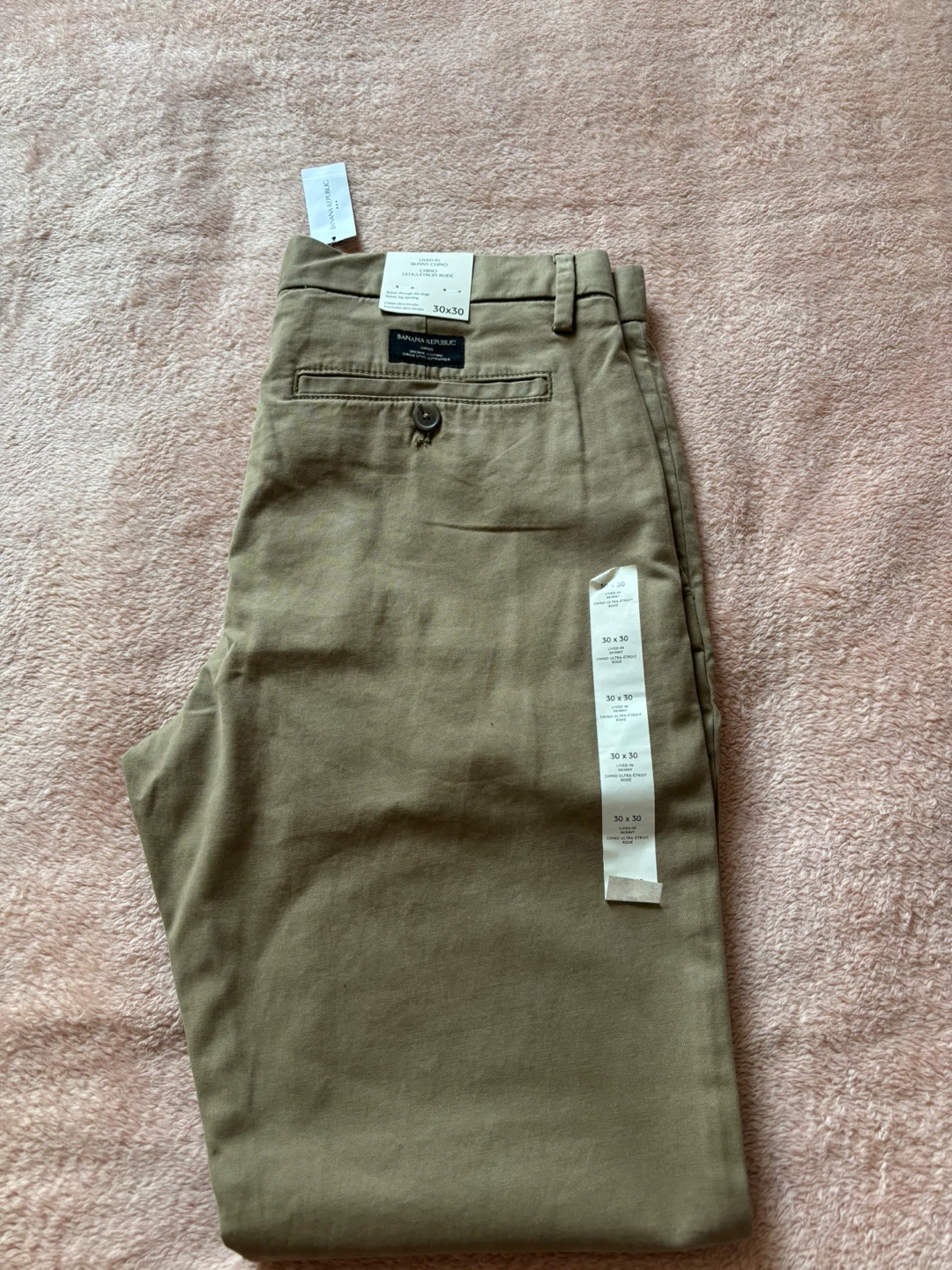 Banana Republic Lived-In Skinny Chino Pants 30x30