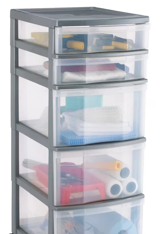 Plastic Storage 5 Drawer Unit