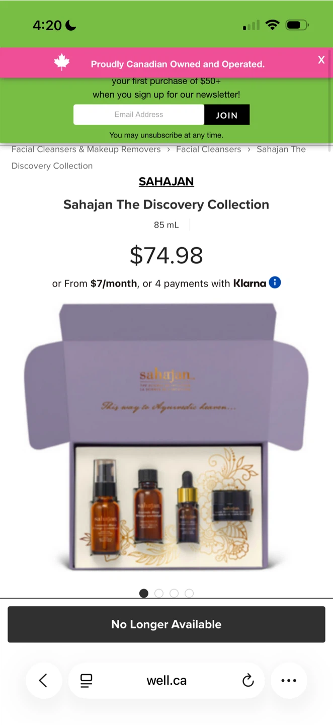 Sahajan The Discovery Collection Skincare Set