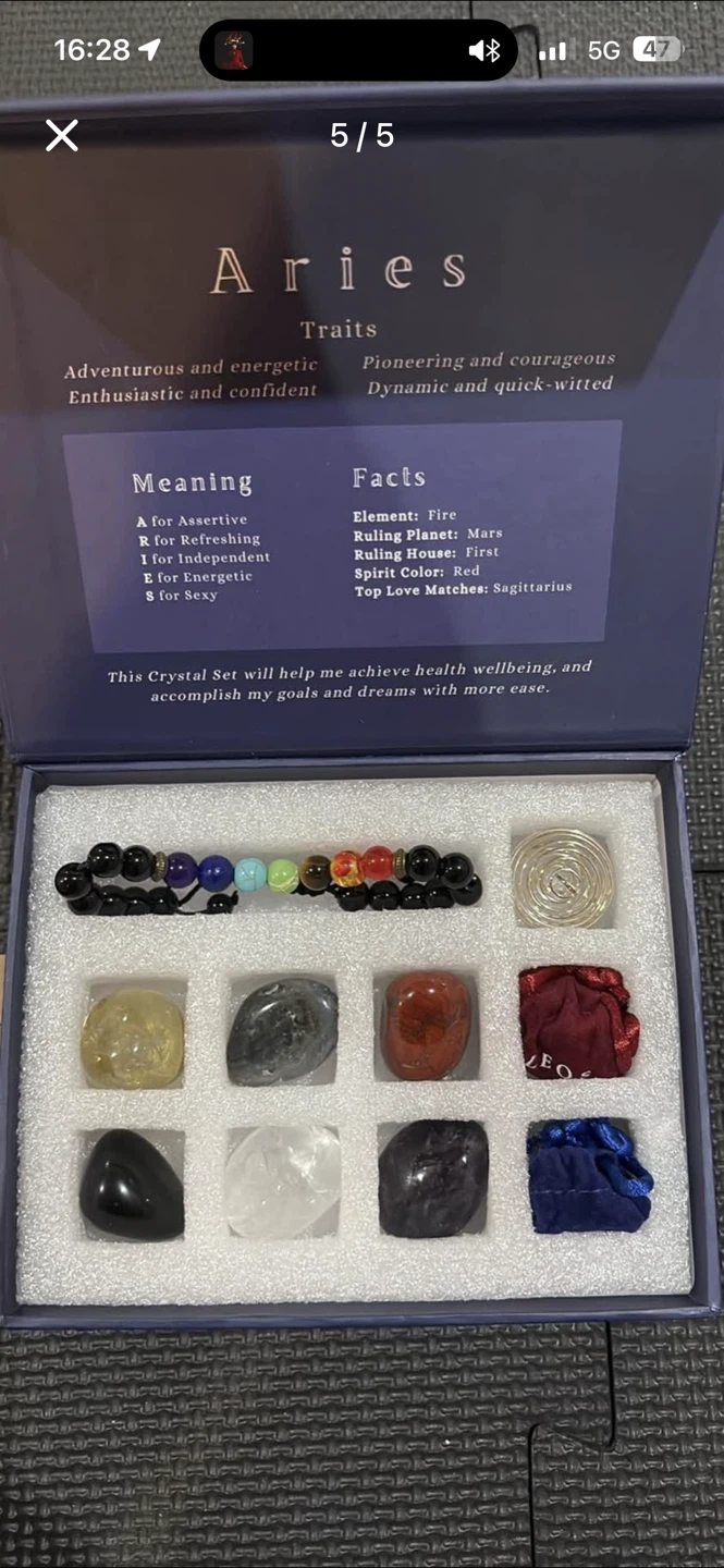 Aries Crystal Set with Bracelet