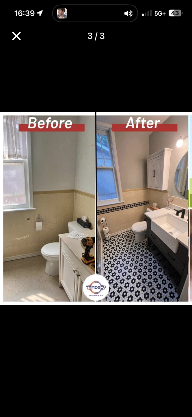 Tile -Bathroom Renovation Services - Before & After - photo 2