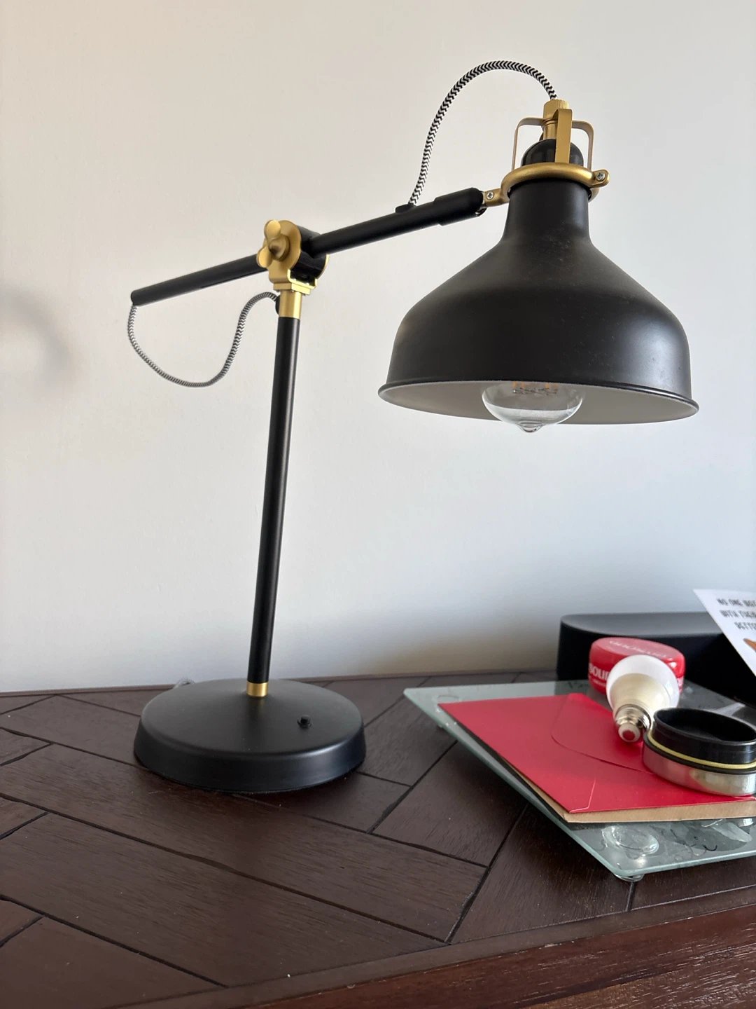 Black adjustable desk lamp set of 2 - photo 2