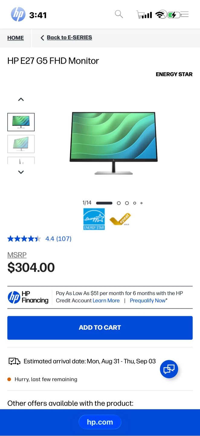 HP E27 G5 FHD Monitor