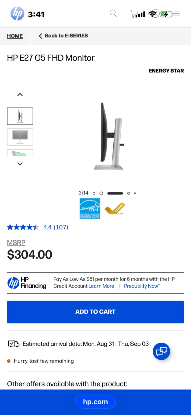 HP E27 G5 FHD Monitor - photo 3