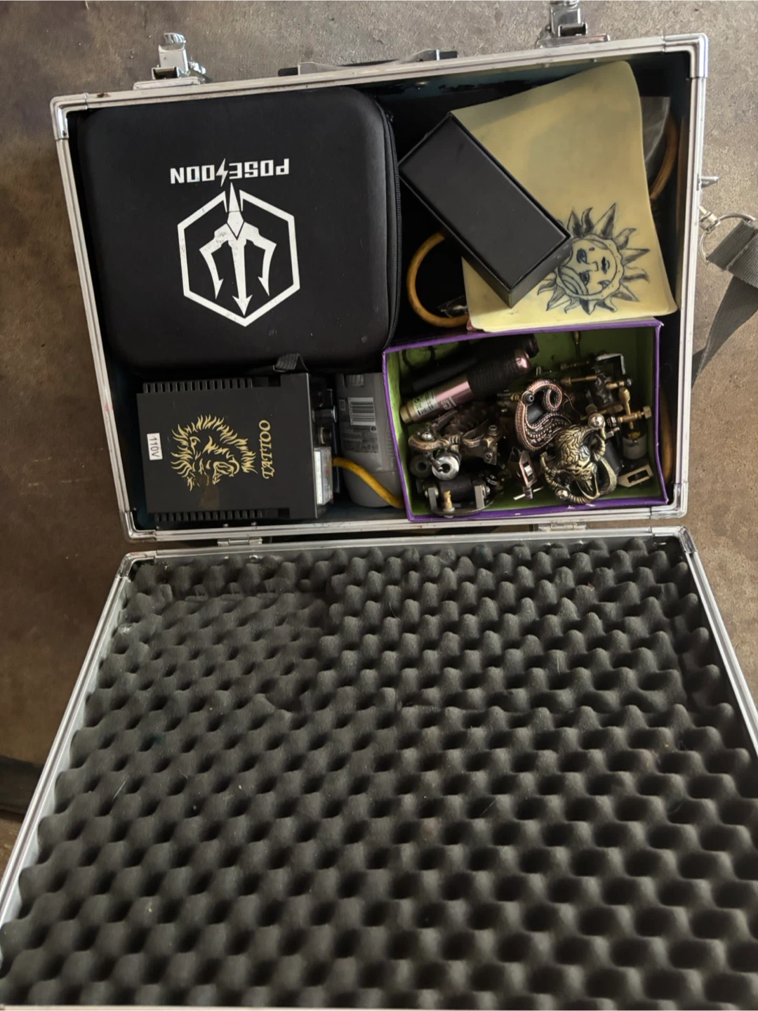 Tattoo Kit with Case, Power Supply & Project/Parts Coil Machines