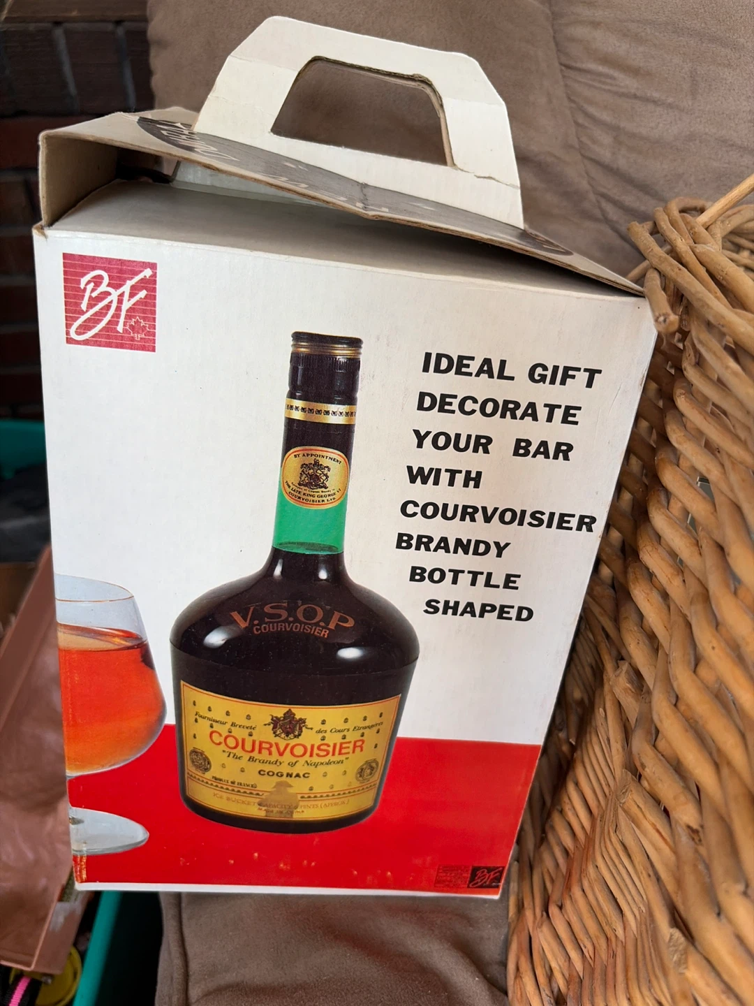 Courvoisier Brandy Bottle Shaped Ice Bucket