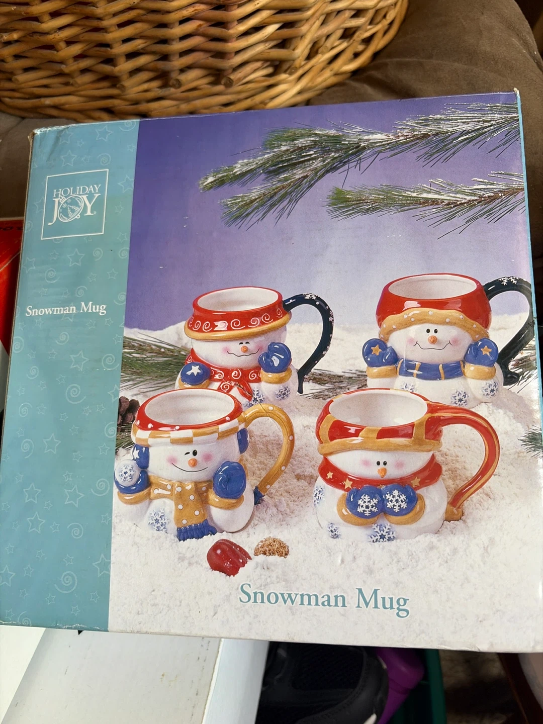Holiday Joy Snowman Mugs (Set of 4)