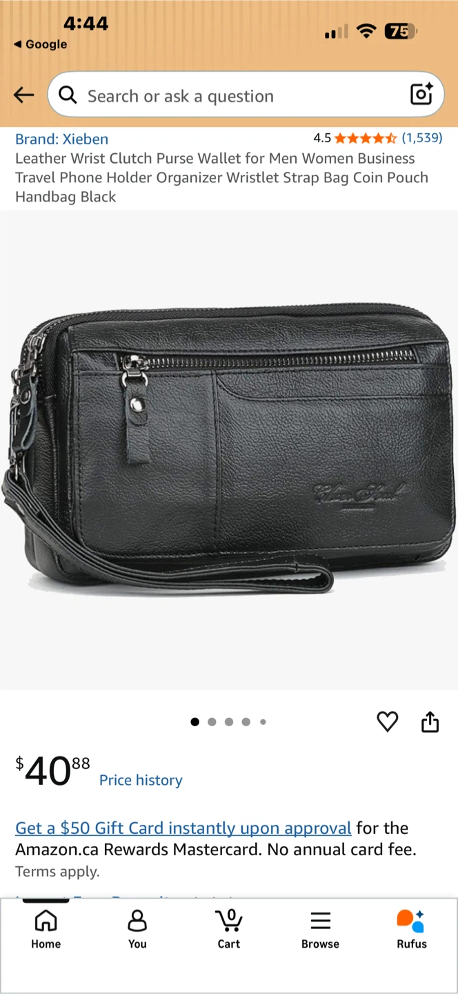 Xieben Leather Travel Wrist Clutch Purse - photo 3