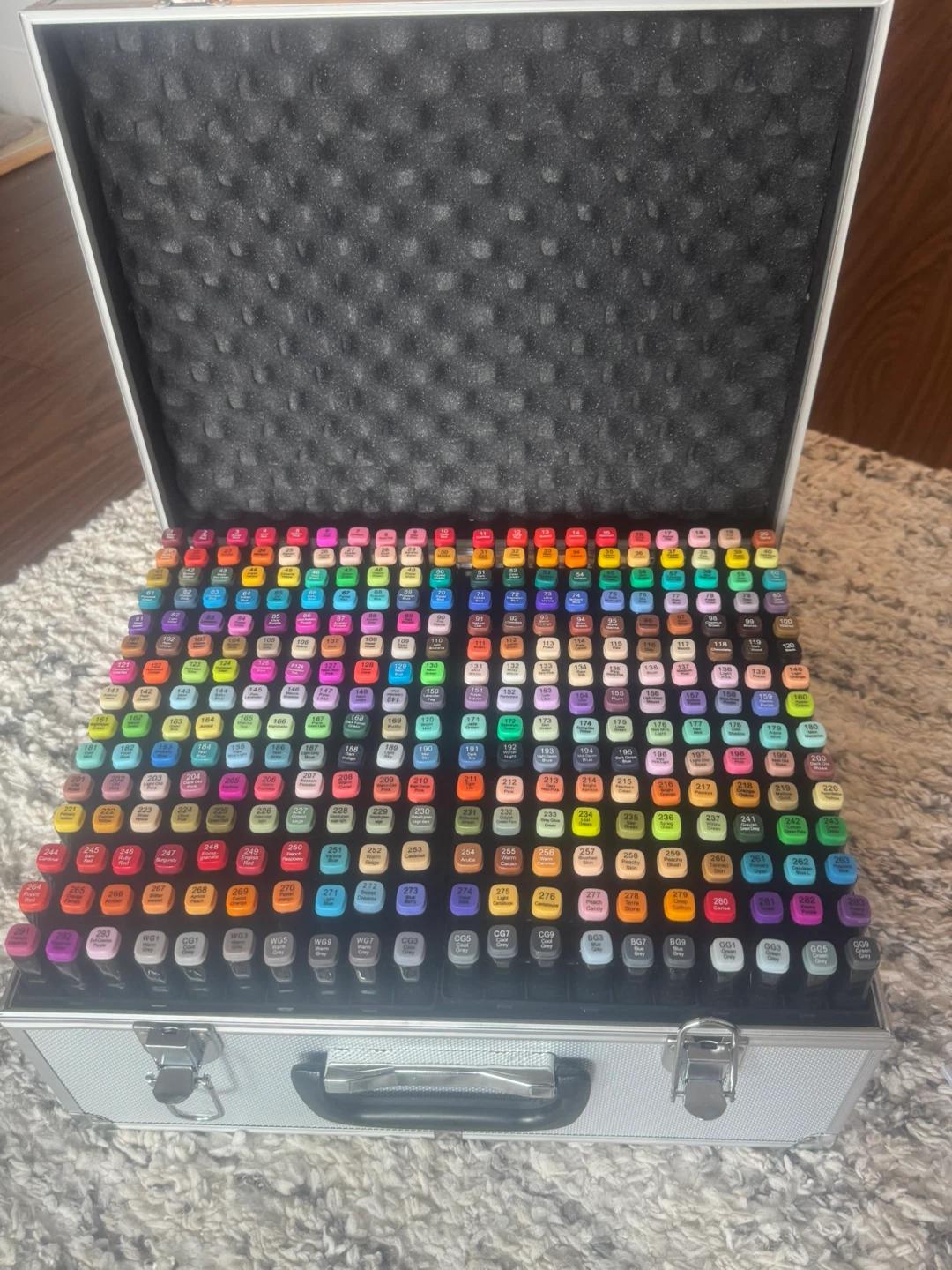 Set of 300 Art Markers in Silver Case