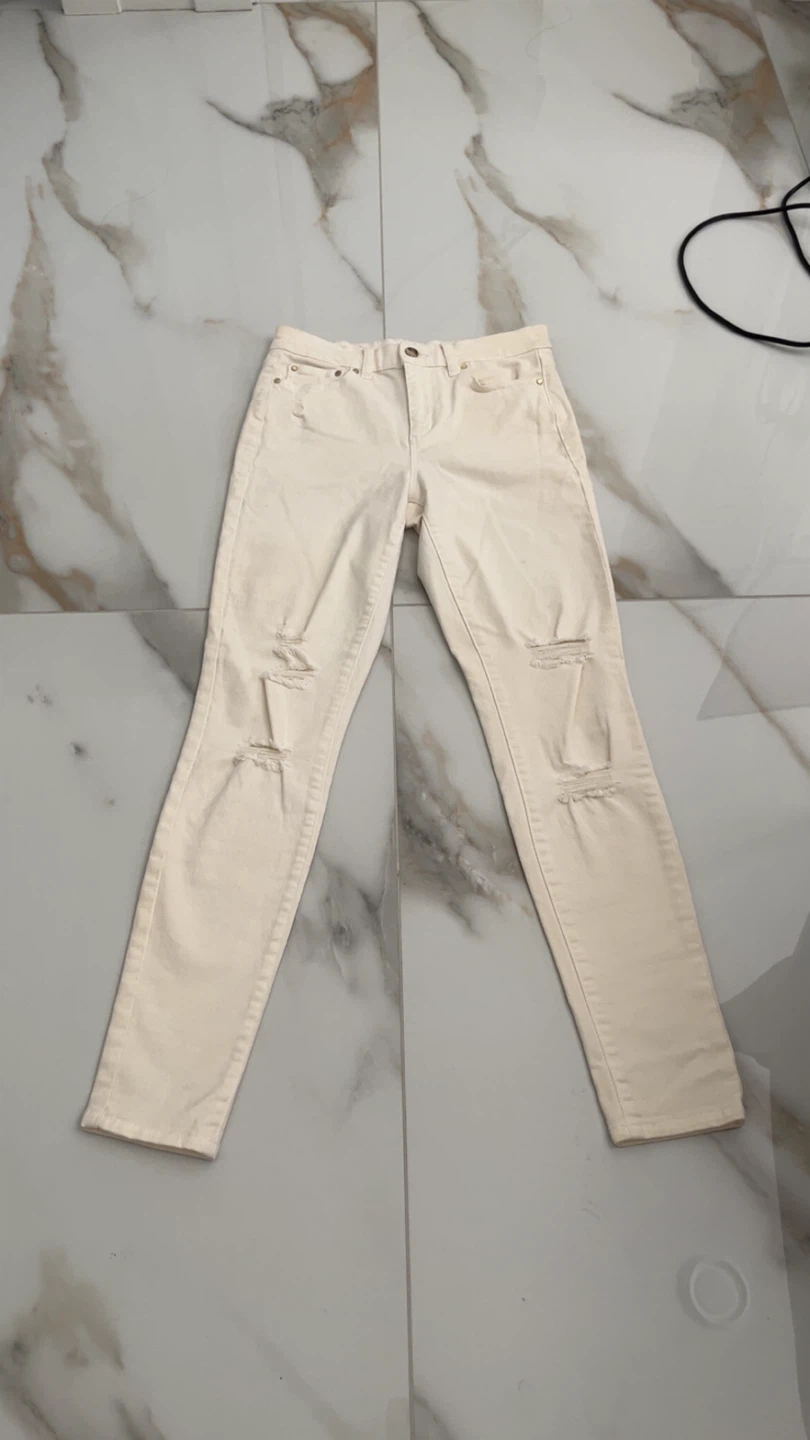 Dynamite Denim Off-White / Cream Skinny Jeans – Size 26