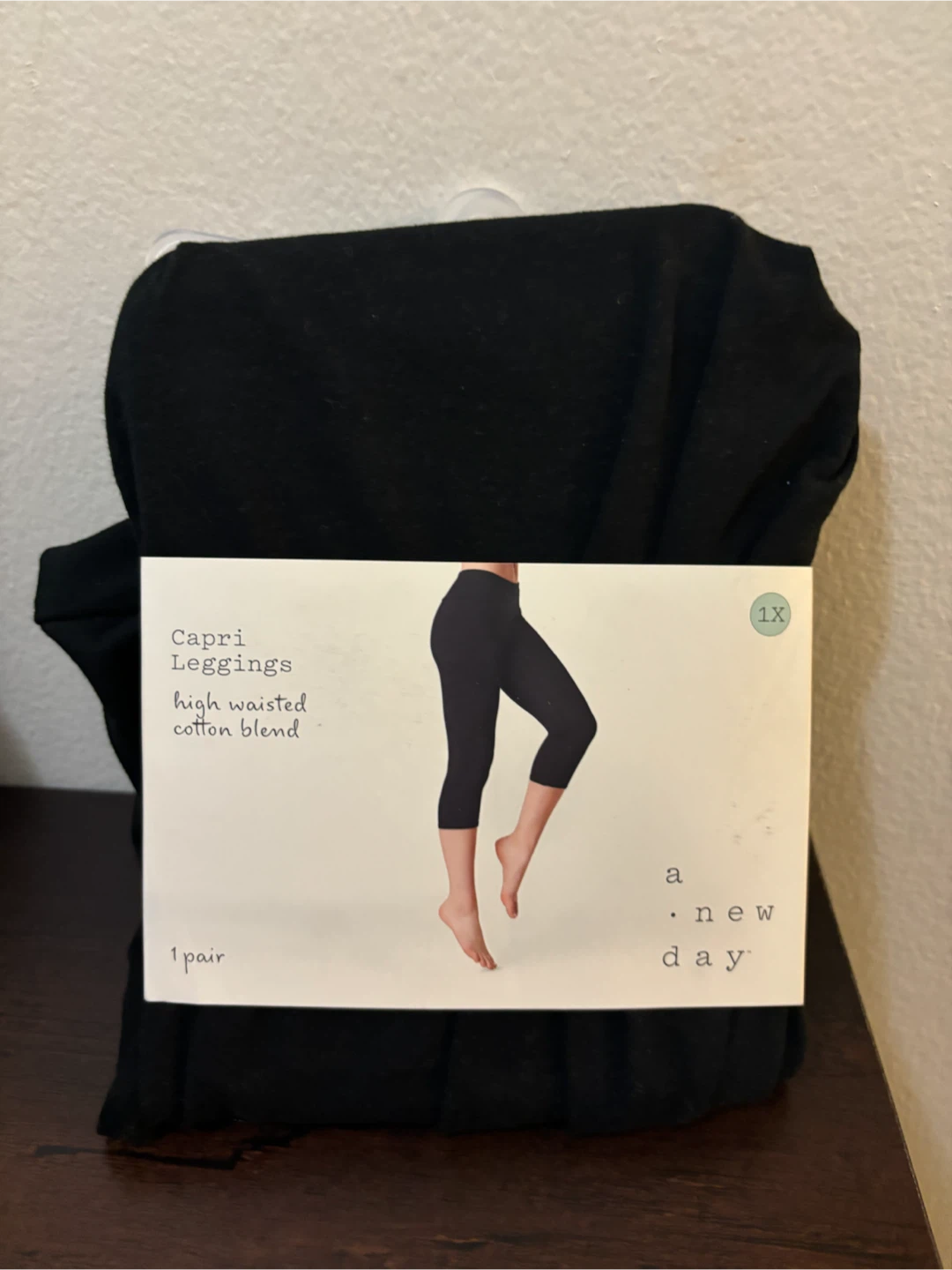 NEW-CLEARANCE-A New Day Black Capri Leggings - Size 1X