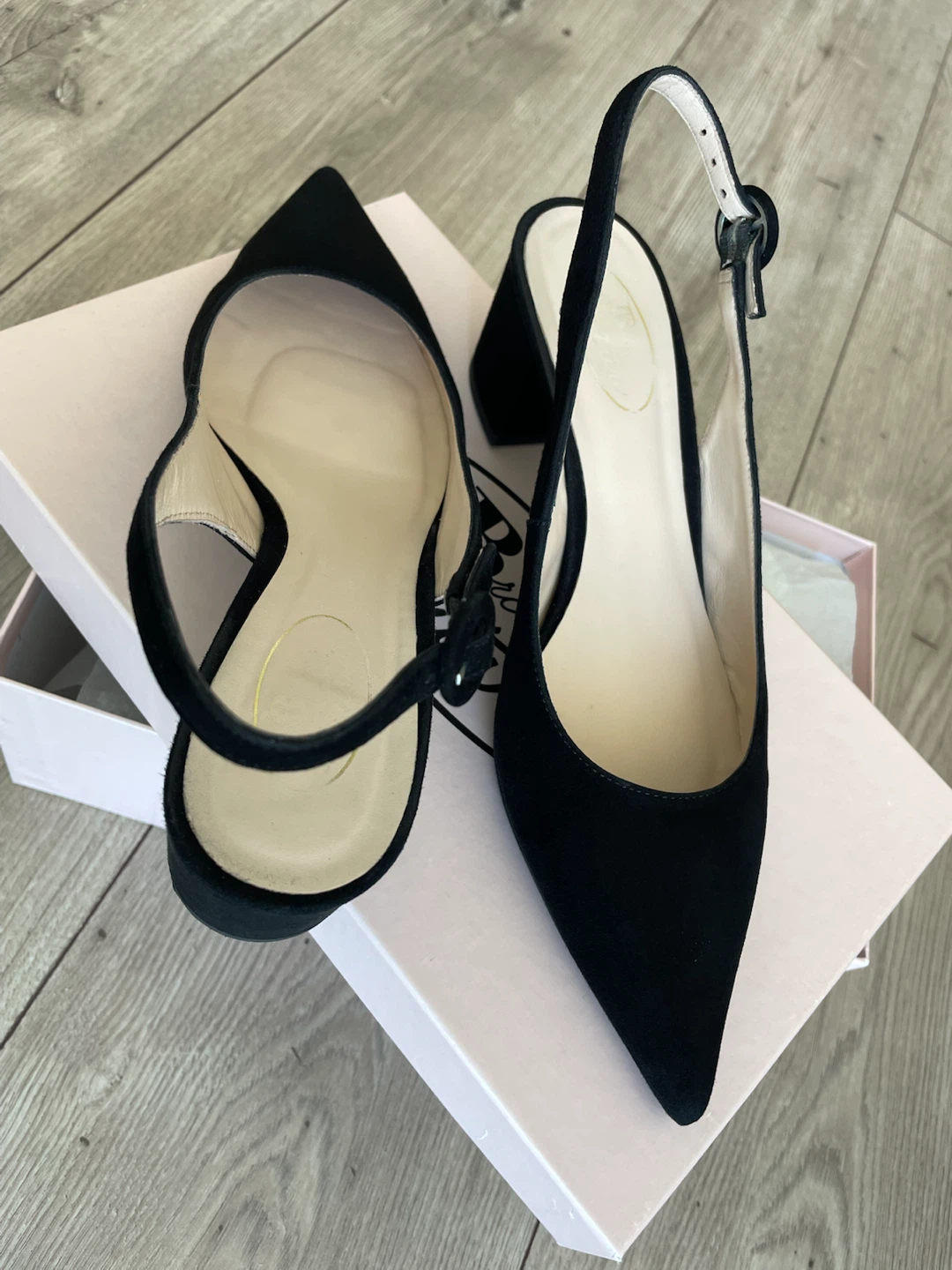 Browns Couture Black Suede Slingback Heels - photo 2
