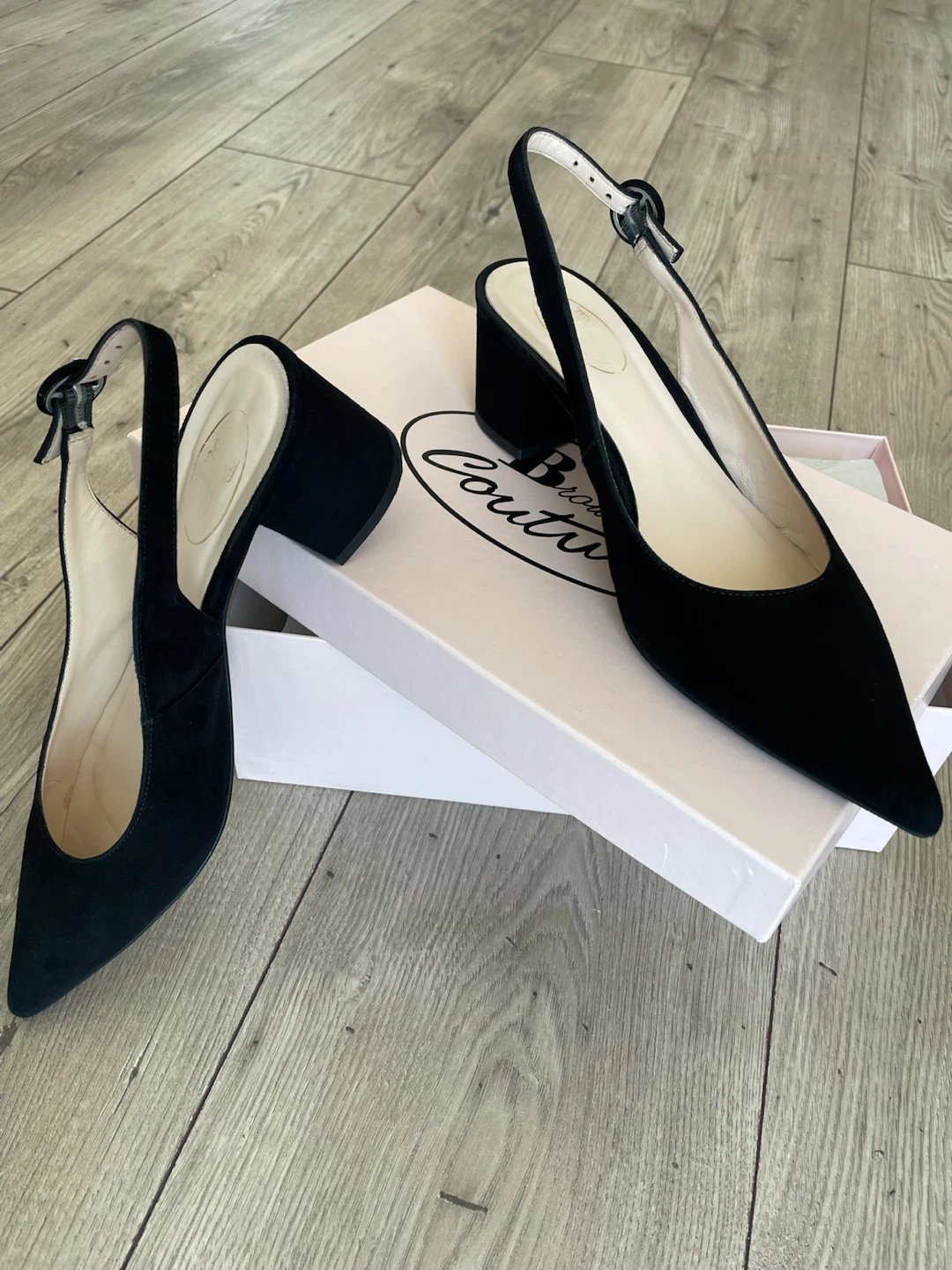 Browns Couture Black Suede Slingback Heels - photo 3