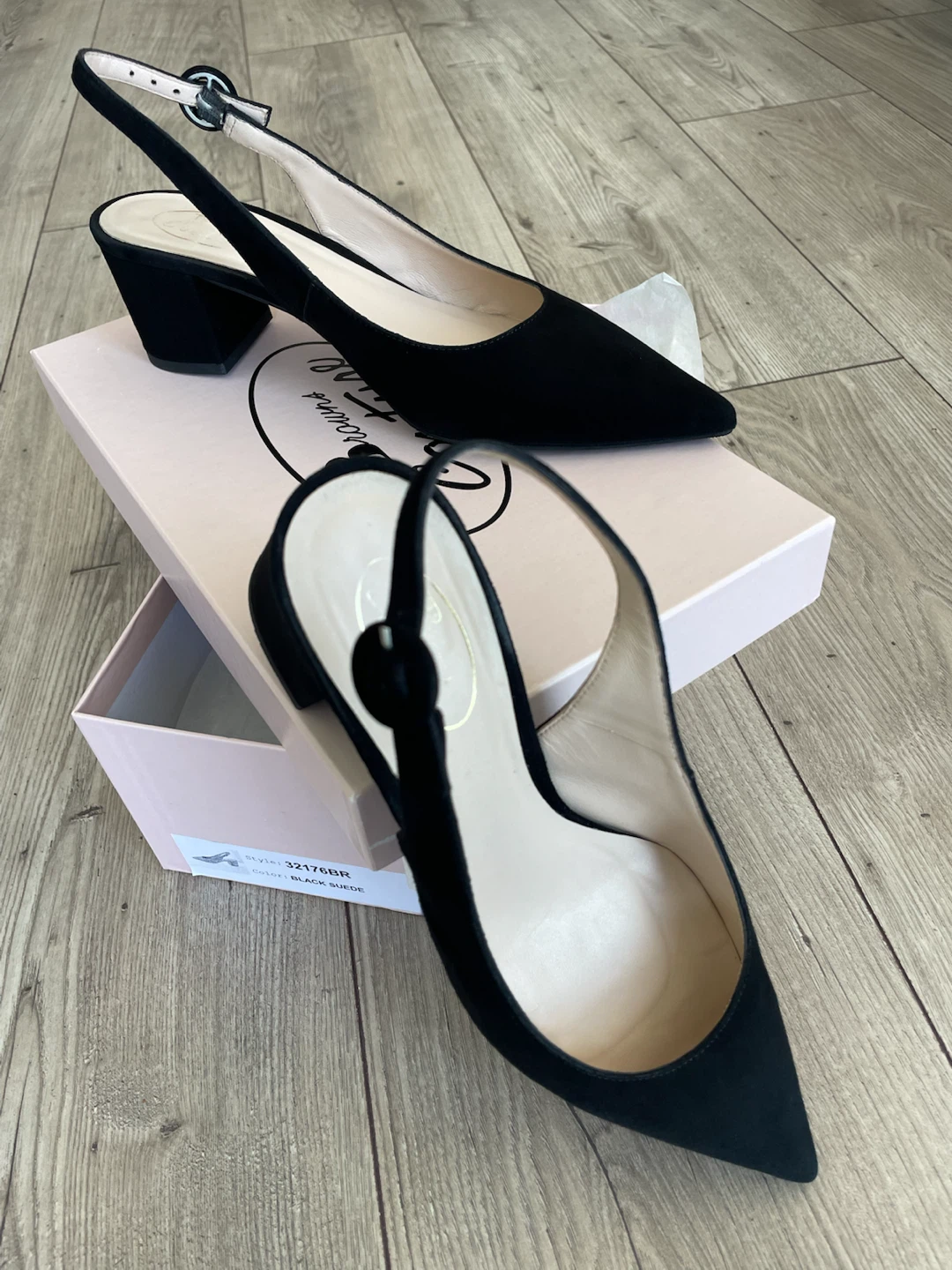 Browns Couture Black Suede Slingback Heels - photo 4